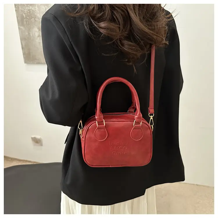 Korean Satchel Bag Brown Leather Single Shoulder Crossbody 2025 — feature 13