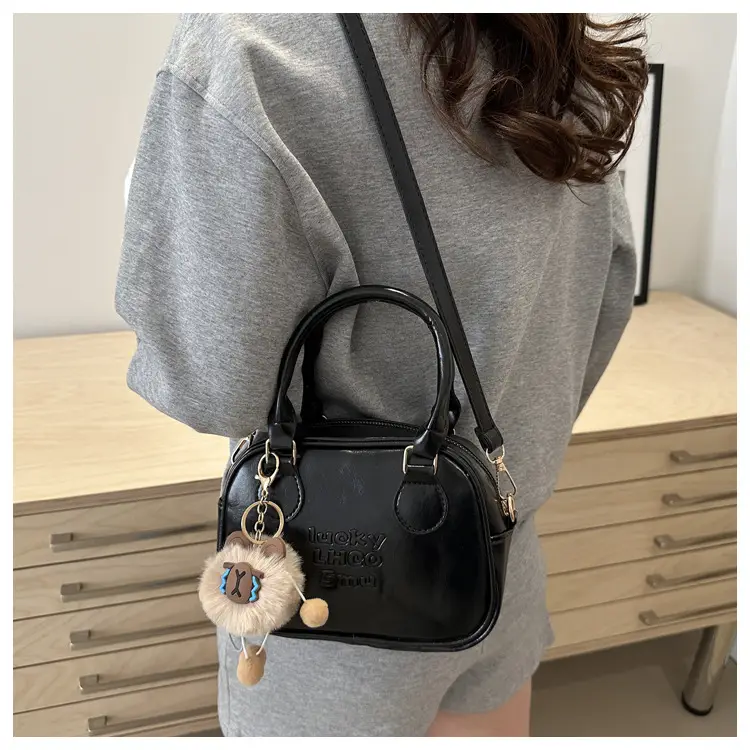 Korean Satchel Bag Brown Leather Single Shoulder Crossbody 2025 — feature 18