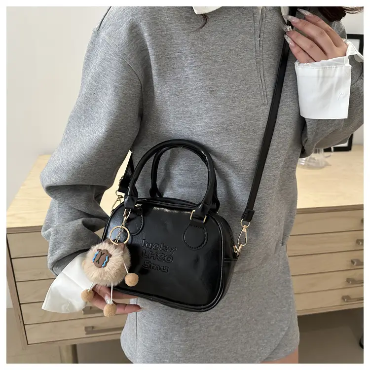 Korean Satchel Bag Brown Leather Single Shoulder Crossbody 2025 — feature 20