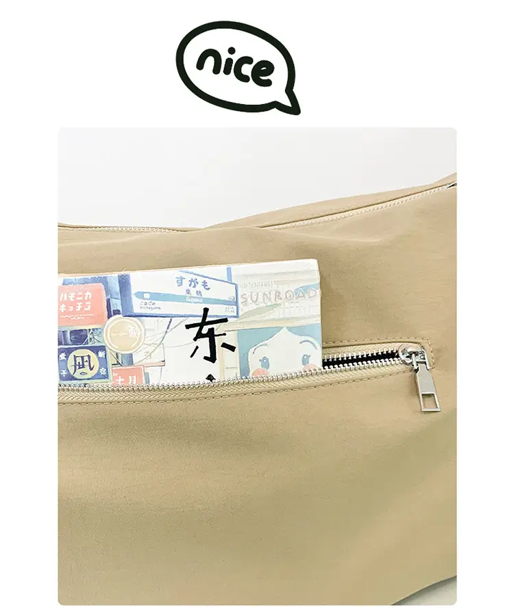 Korean Style Tan Lazy Style Backpack for Women — feature 11