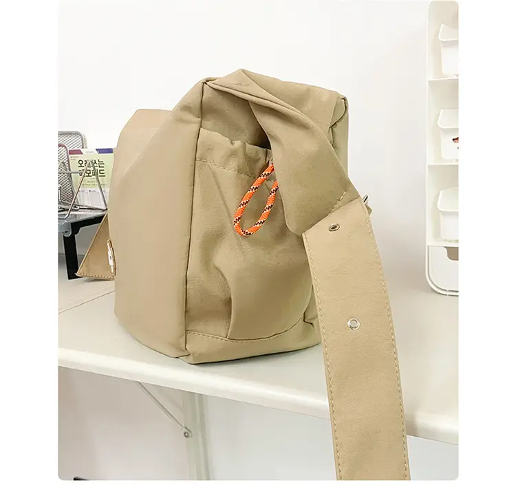 Korean Style Tan Lazy Style Backpack for Women — feature 6