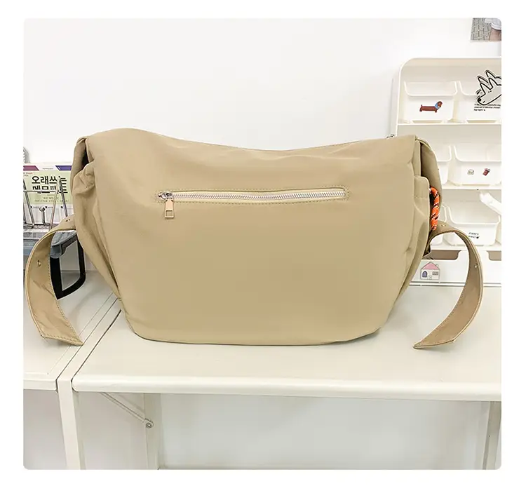 Korean Style Tan Lazy Style Backpack for Women — feature 9
