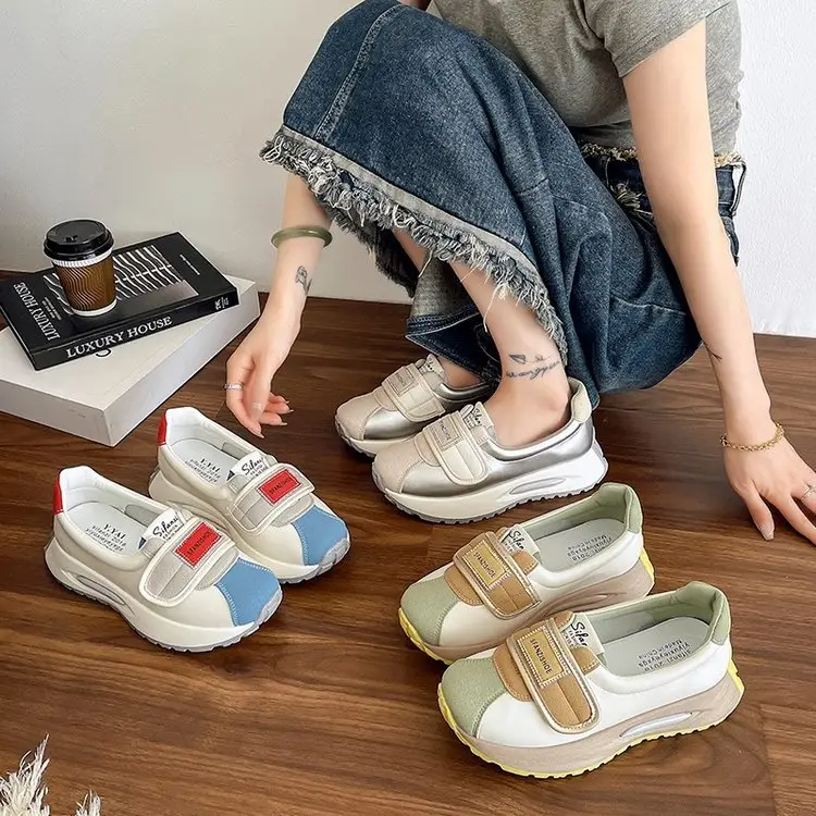 Women Thick White High-Top Sports Shoes Spring 2025