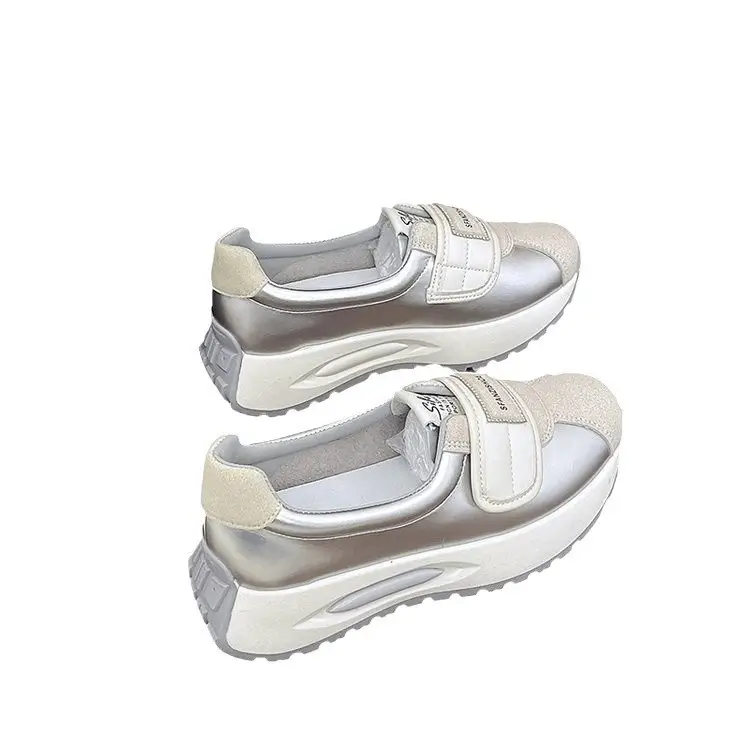 Women Thick White High-Top Sports Shoes Spring 2025