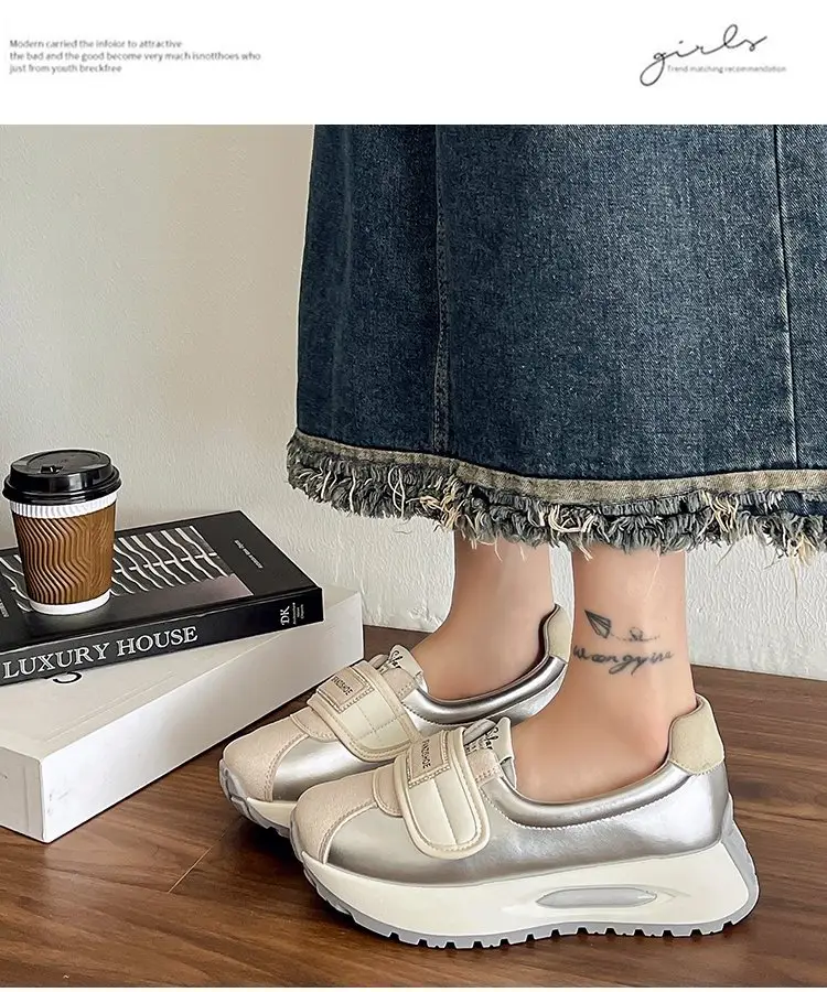 Women Thick White High-Top Sports Shoes Spring 2025 — feature 7