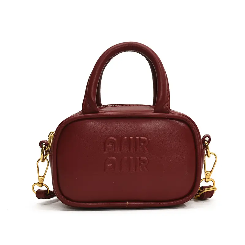 Women's Retro Handheld Bowling Bag Brown 2024