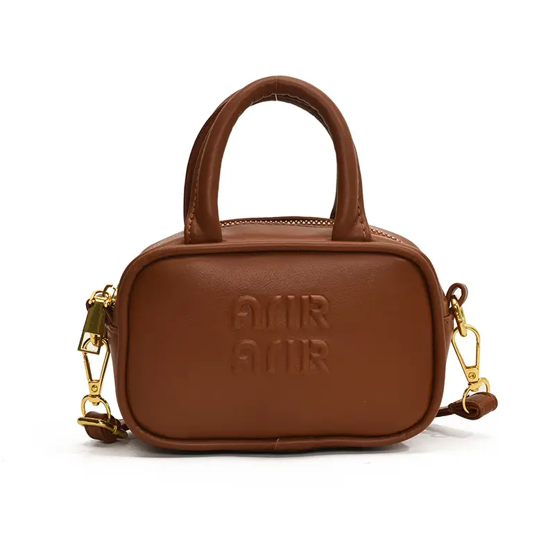 Women's Retro Handheld Bowling Bag Brown 2024