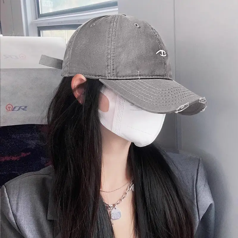 Women Grey Wide Brim Baseball Cap 2025 - Image 6