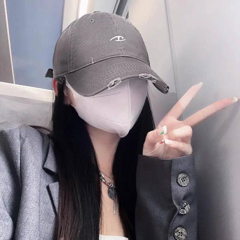 Women Grey Wide Brim Baseball Cap 2025 - Image 7