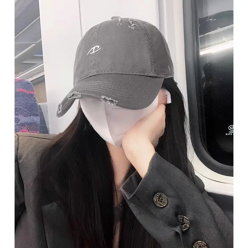 Women Grey Wide Brim Baseball Cap 2025 - Image 8