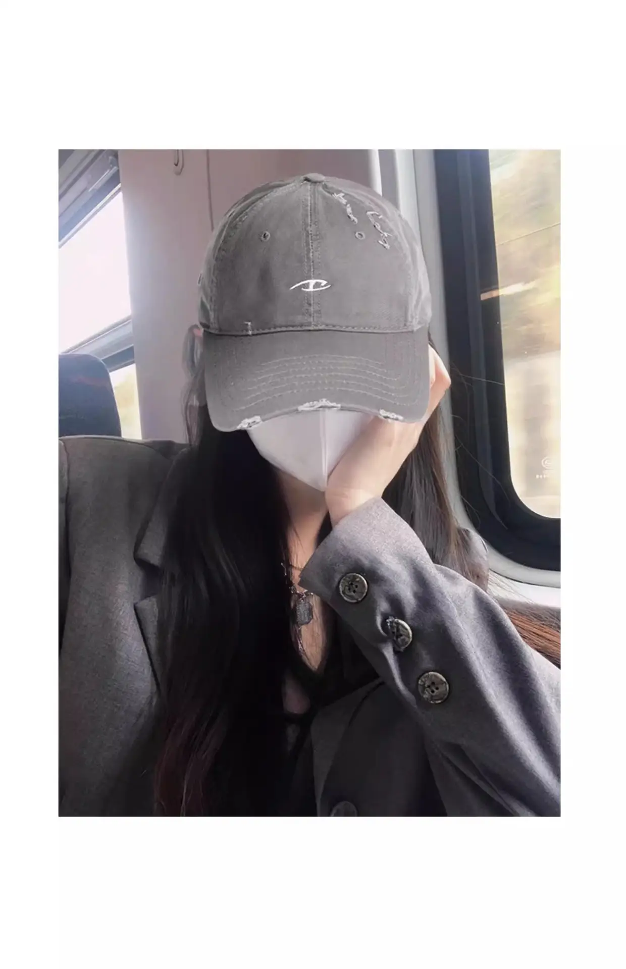 Women Grey Wide Brim Baseball Cap 2025 — feature 11