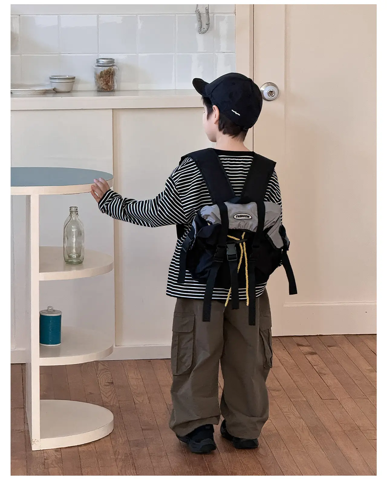 Tongku 2026 Boys T-Shirt Striped Round Neck Embroidered — feature 15
