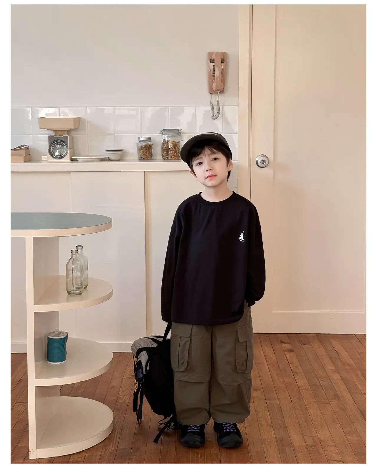 Tongku 2026 Boys T-Shirt Striped Round Neck Embroidered — feature 19