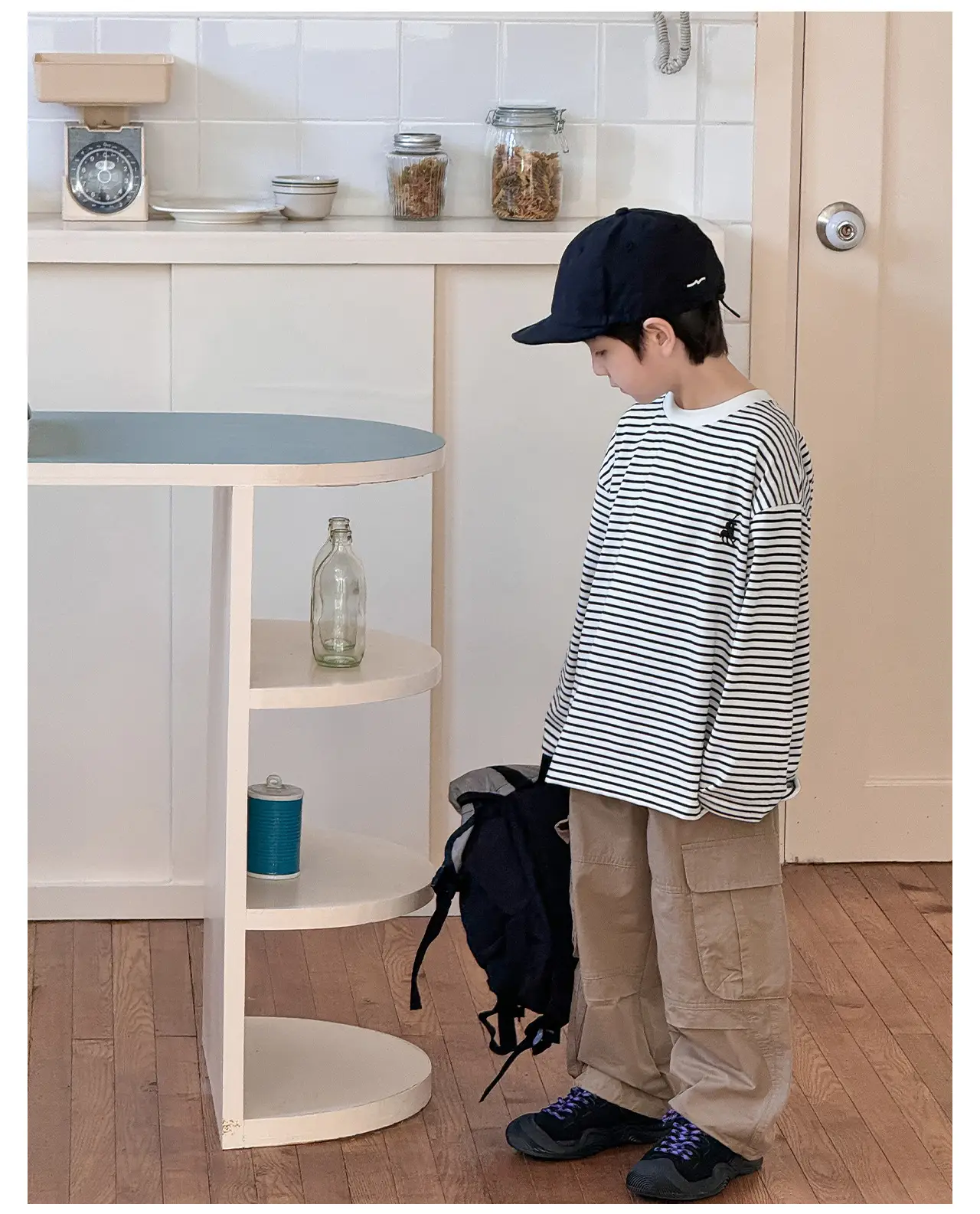 Tongku 2026 Boys T-Shirt Striped Round Neck Embroidered — feature 35