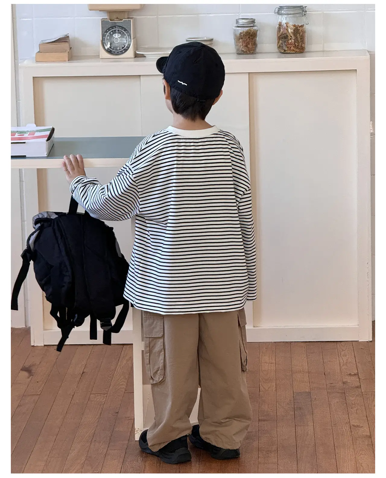 Tongku 2026 Boys T-Shirt Striped Round Neck Embroidered — feature 37