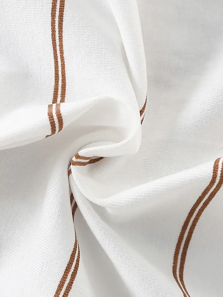 White Striped T-Shirt for Boys Summer Wear - Image 5