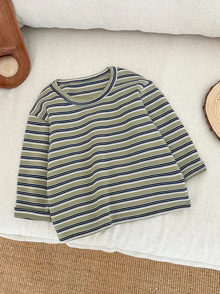 Boys Striped Long Sleeve T-Shirt All-match Base - Image 6