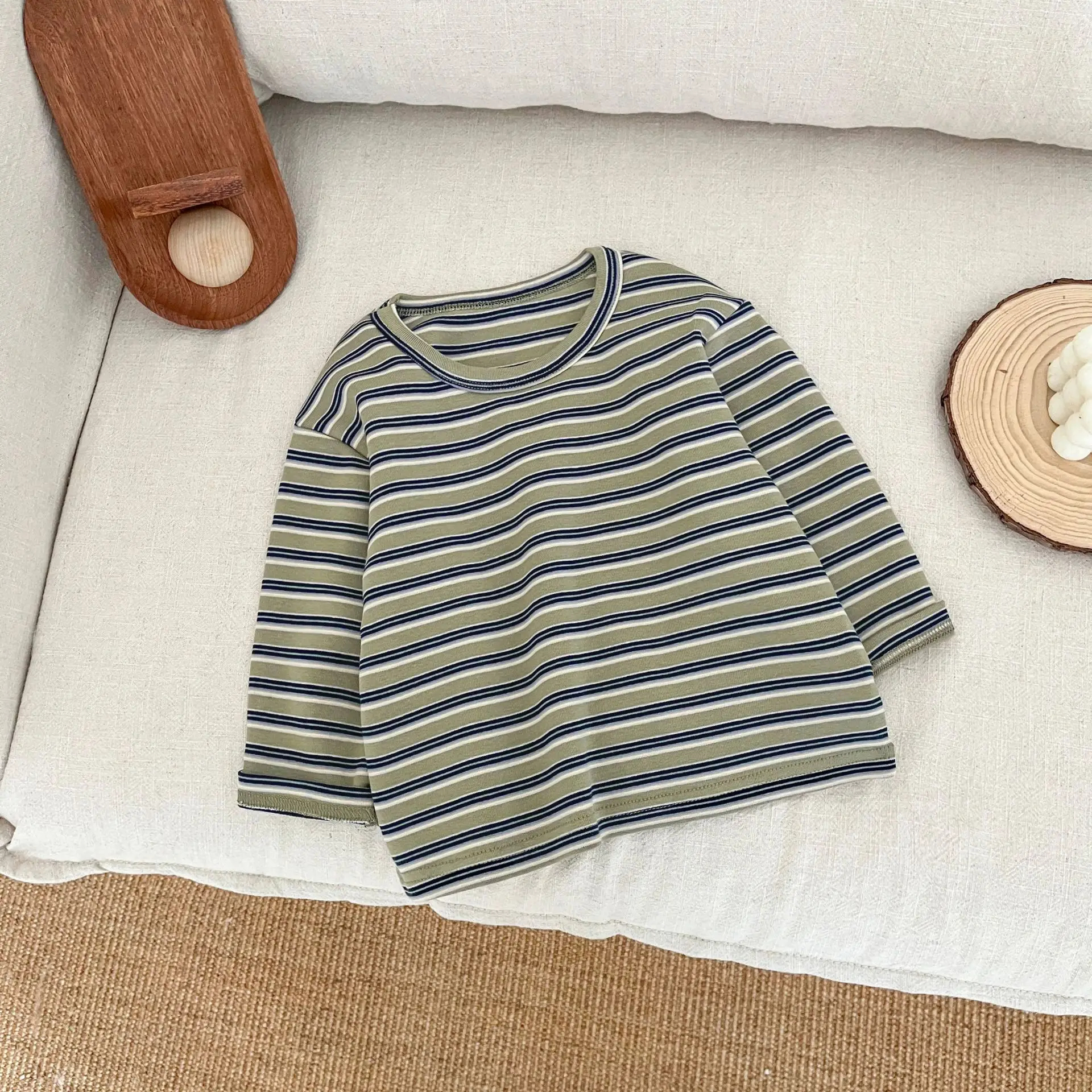 Boys Striped Long Sleeve T-Shirt All-match Base - Image 2