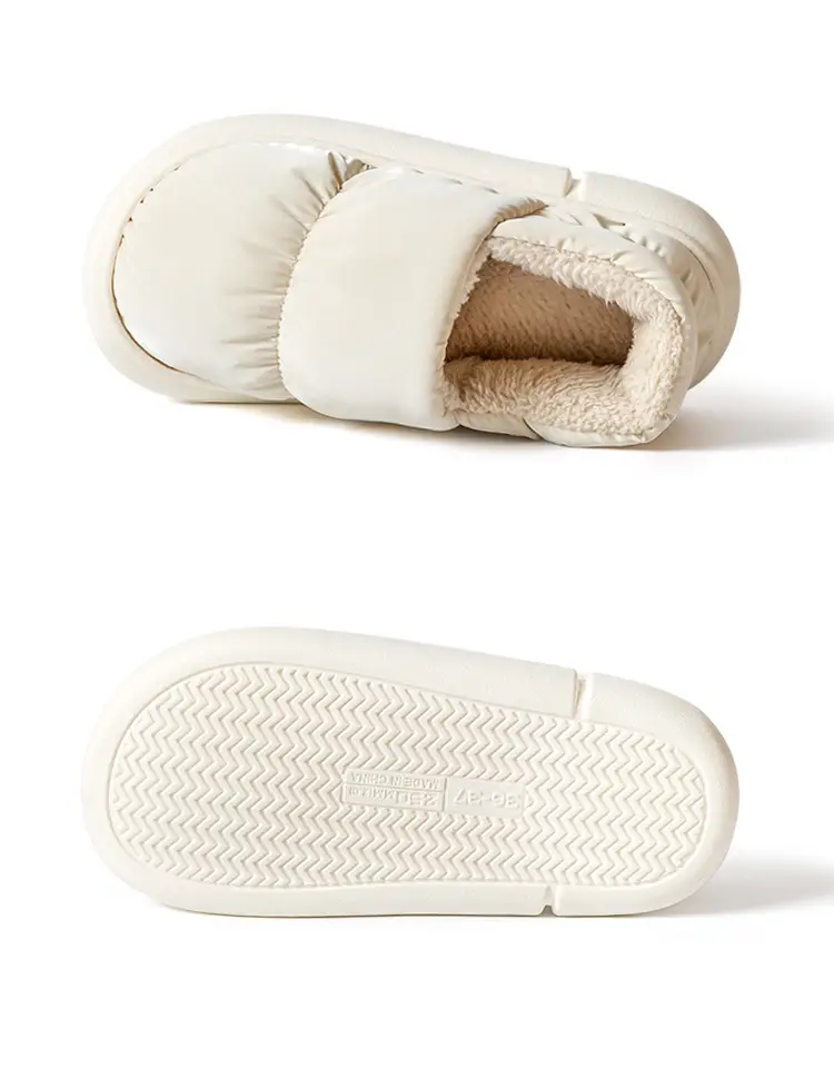 Men's Cotton Slippers, Men's Winter Bags, Home Indoor Warm Waterproof Large Size Woolen Cotton Shoes, Women's Autumn and Winter — feature 26