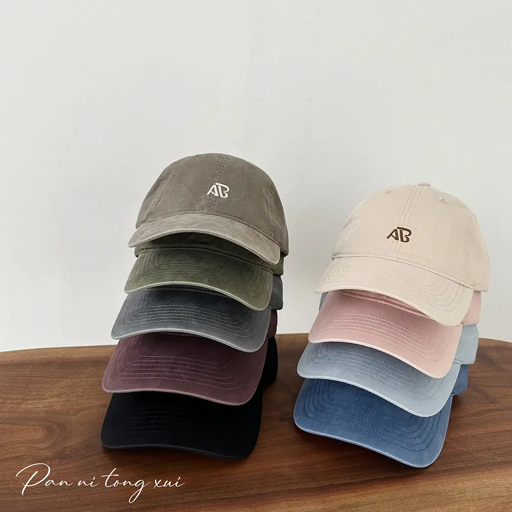 Women's Letter Embroidered Dome Caps Solid Color - Image 3