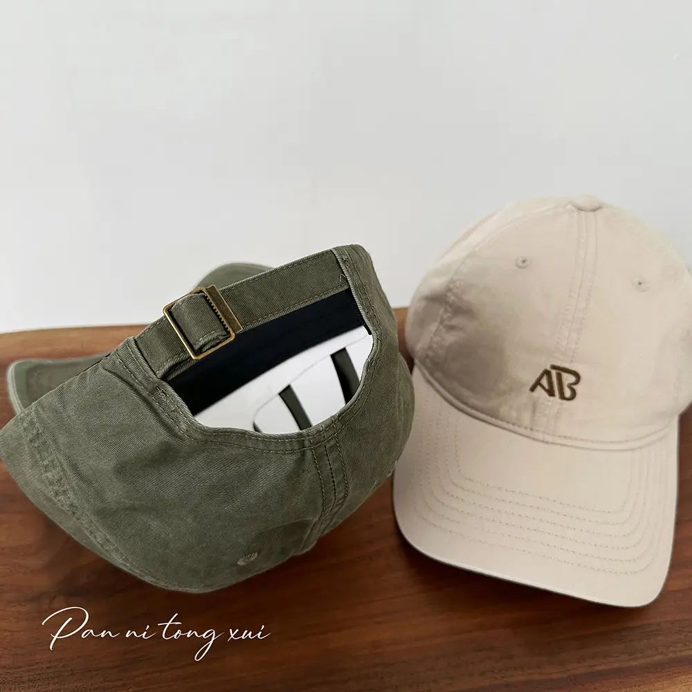 Women's Letter Embroidered Dome Caps Solid Color - Image 5
