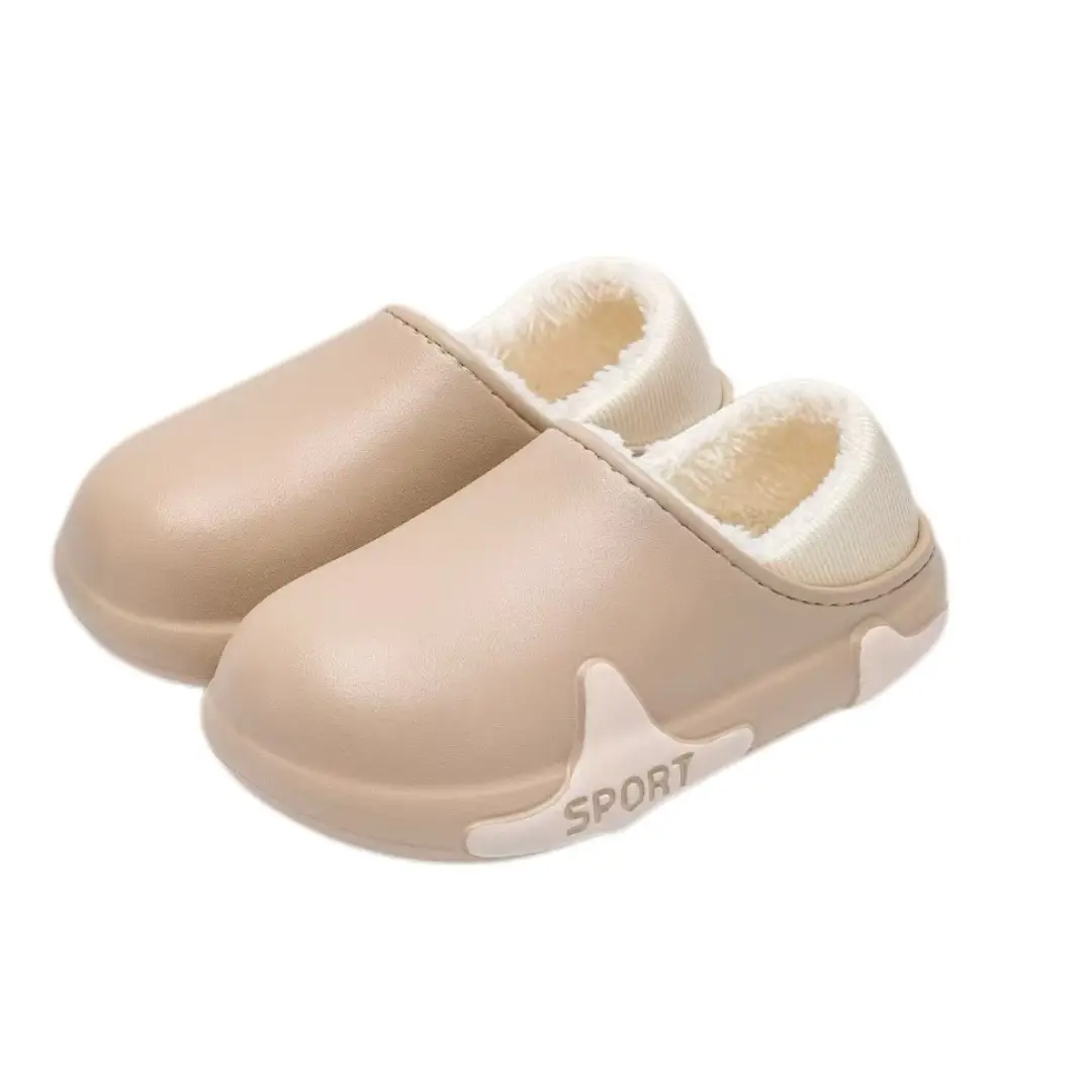 Waterproof Cotton Slippers for Men Winter Indoor Warm Non-Slip