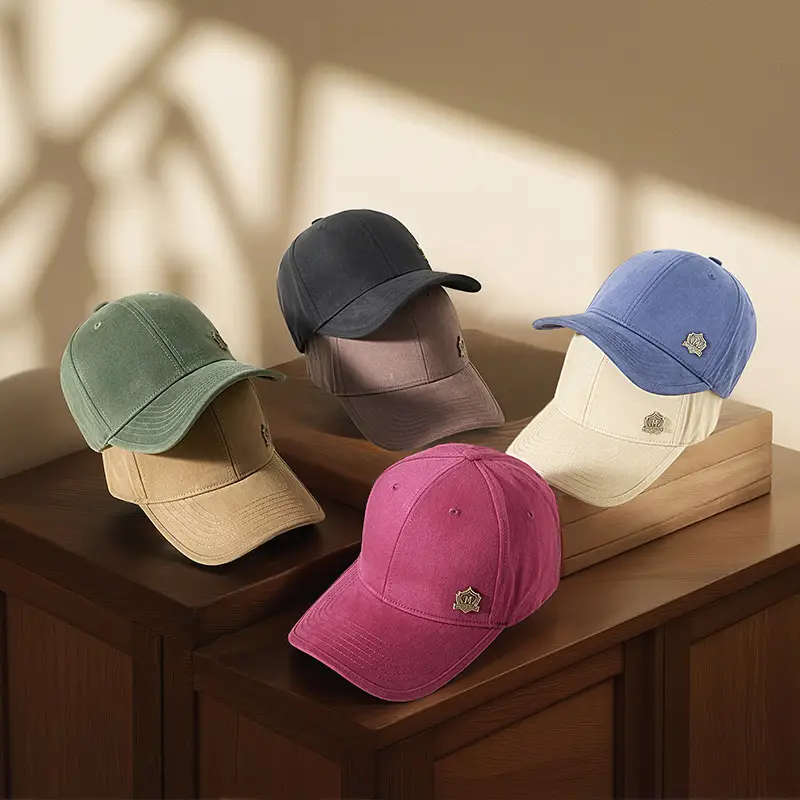 Men's Tan Retro Wide Brim Baseball Cap