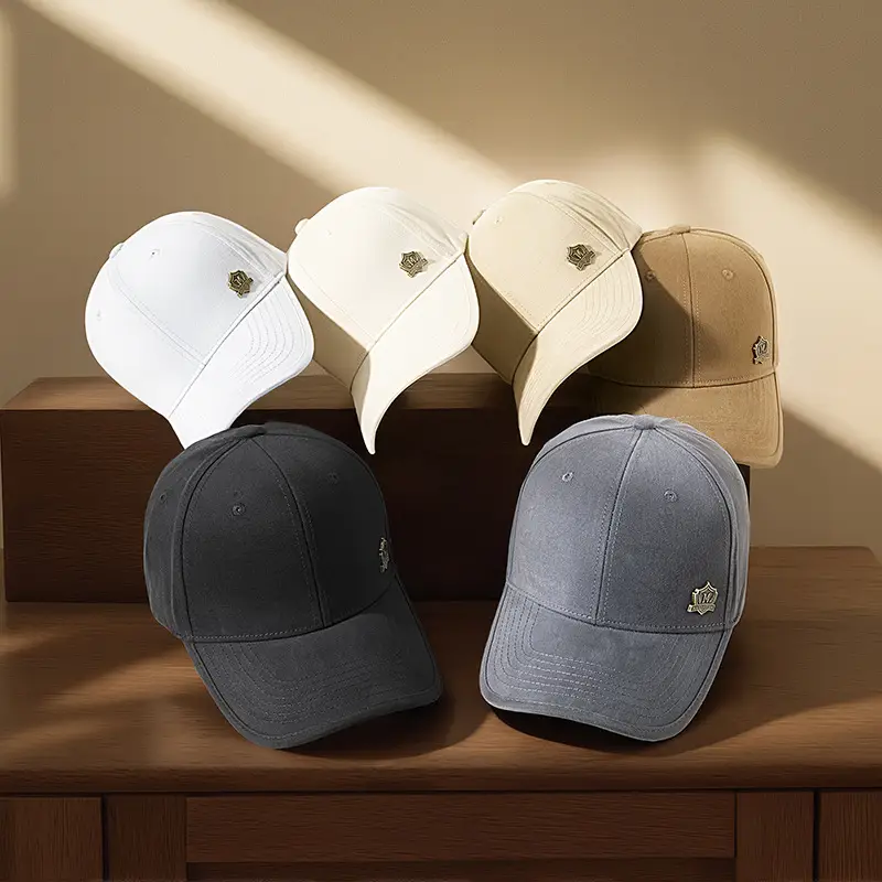 Men's Tan Retro Wide Brim Baseball Cap