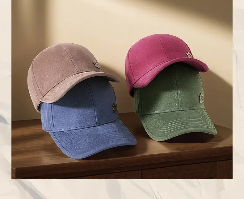Men's Tan Retro Wide Brim Baseball Cap — feature 18