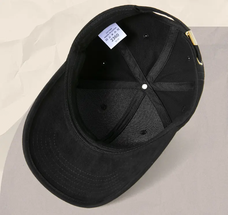 Men's Tan Retro Wide Brim Baseball Cap — feature 20