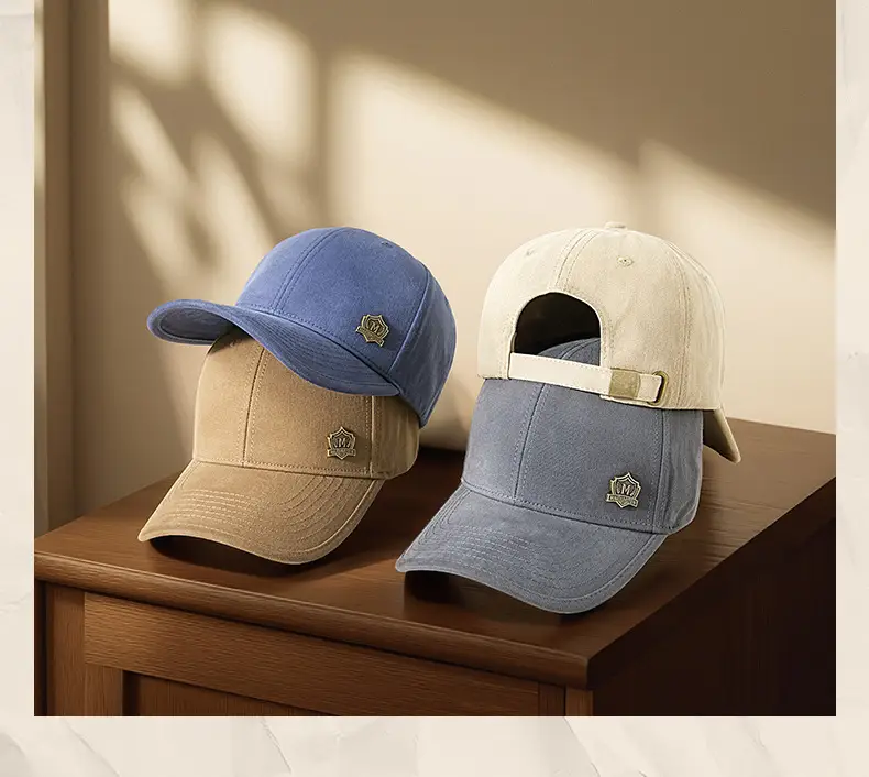 Men's Tan Retro Wide Brim Baseball Cap — feature 25
