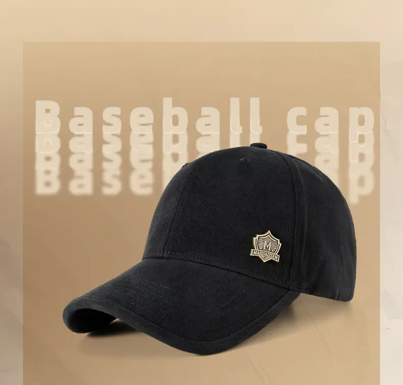 Men's Tan Retro Wide Brim Baseball Cap — feature 6