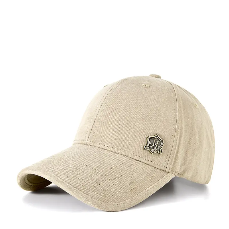 Men's Tan Retro Wide Brim Baseball Cap
