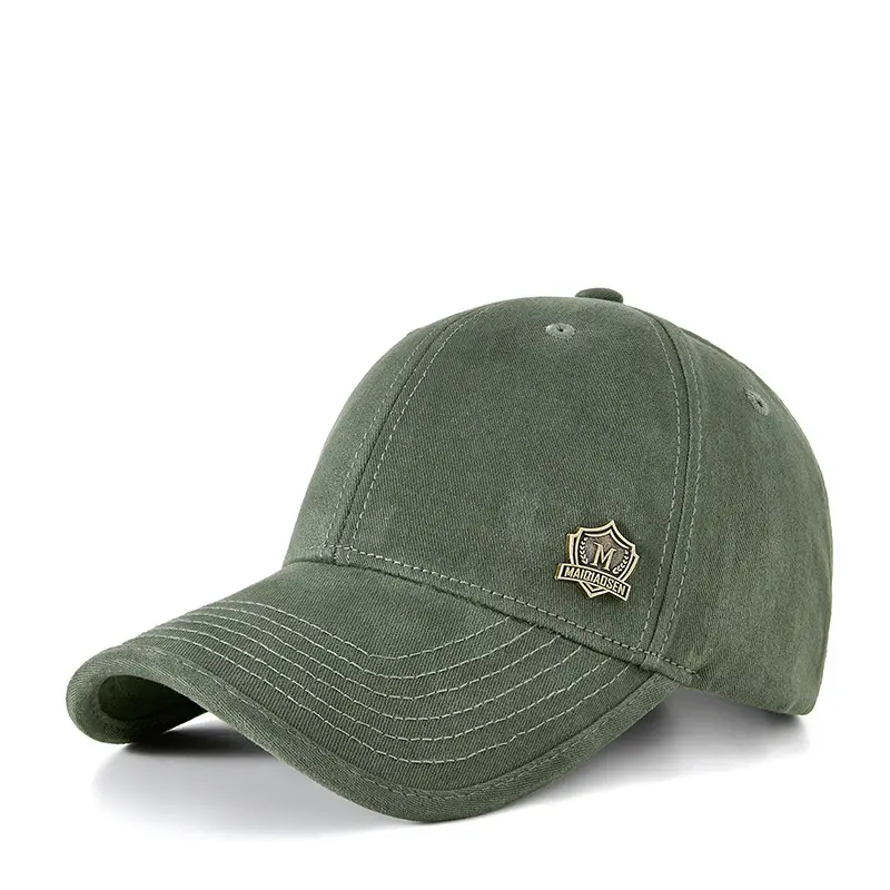 Men's Tan Retro Wide Brim Baseball Cap
