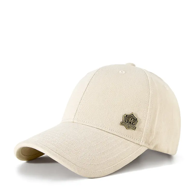 Men's Tan Retro Wide Brim Baseball Cap