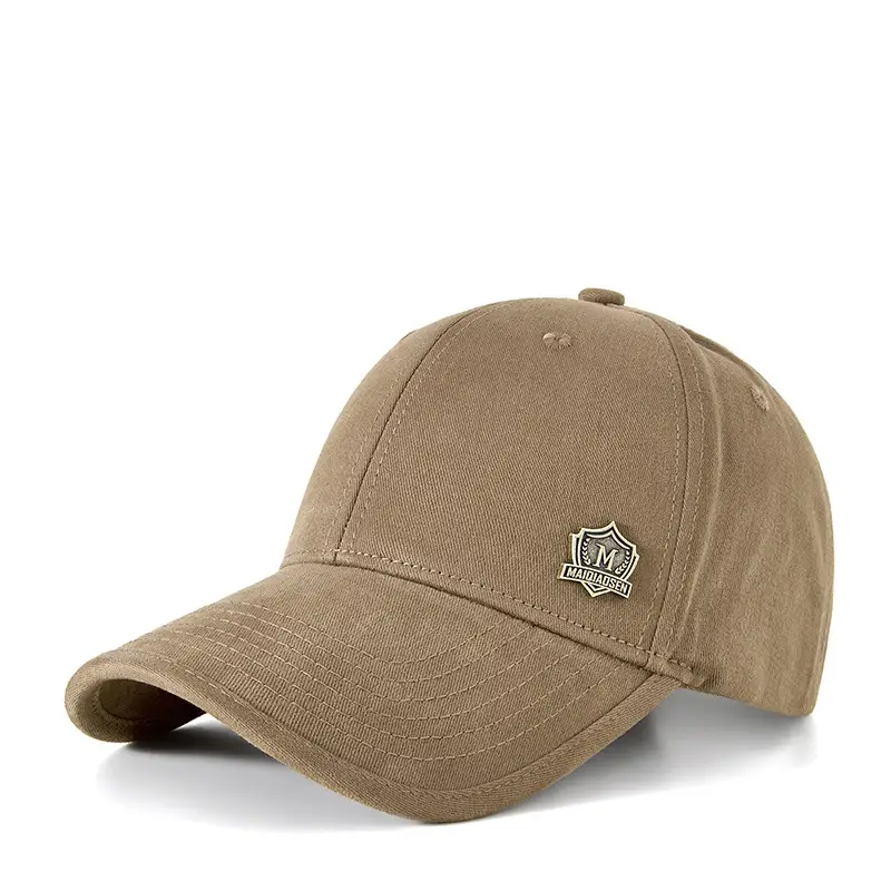 Men's Tan Retro Wide Brim Baseball Cap