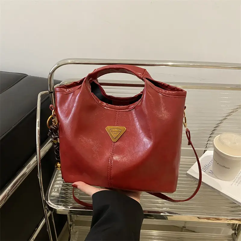 Vintage Niche Handbag Women's Wax Leather 2025 - Image 10