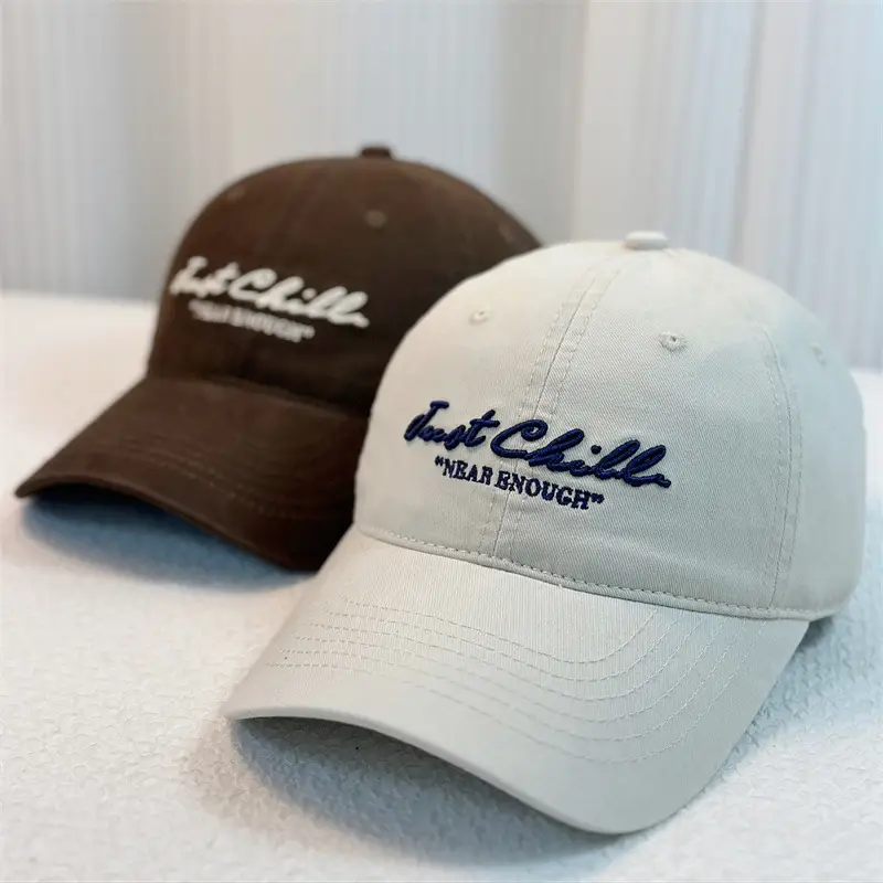 New Letter Embroidered Washed Baseball Cap Couple Deep Top - Image 11