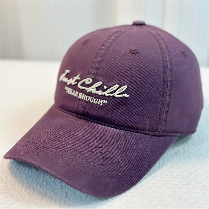 New Letter Embroidered Washed Baseball Cap Couple Deep Top - Image 4