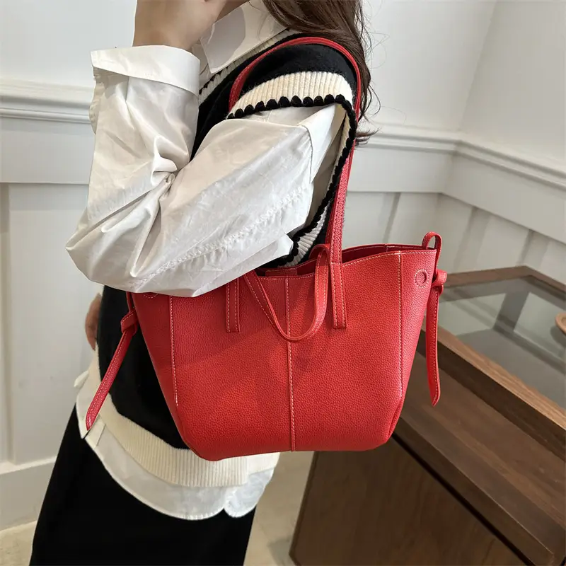 White PU Leather Shoulder Bag with Wings Design - Image 9