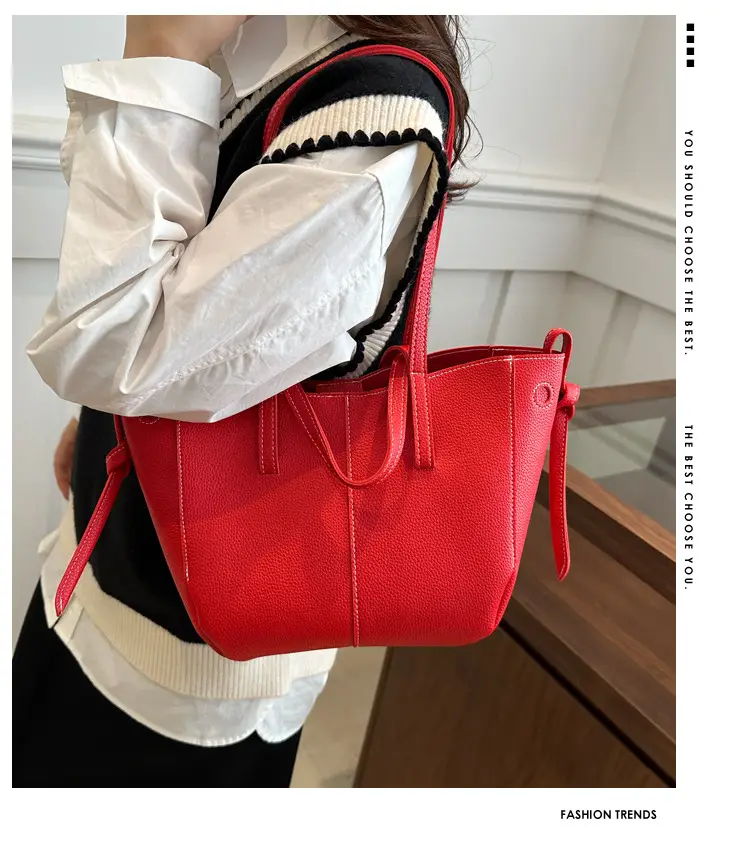 White PU Leather Shoulder Bag with Wings Design — feature 1