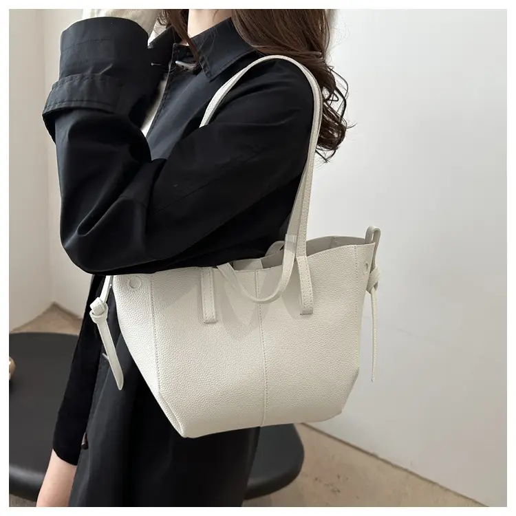 White PU Leather Shoulder Bag with Wings Design — feature 16