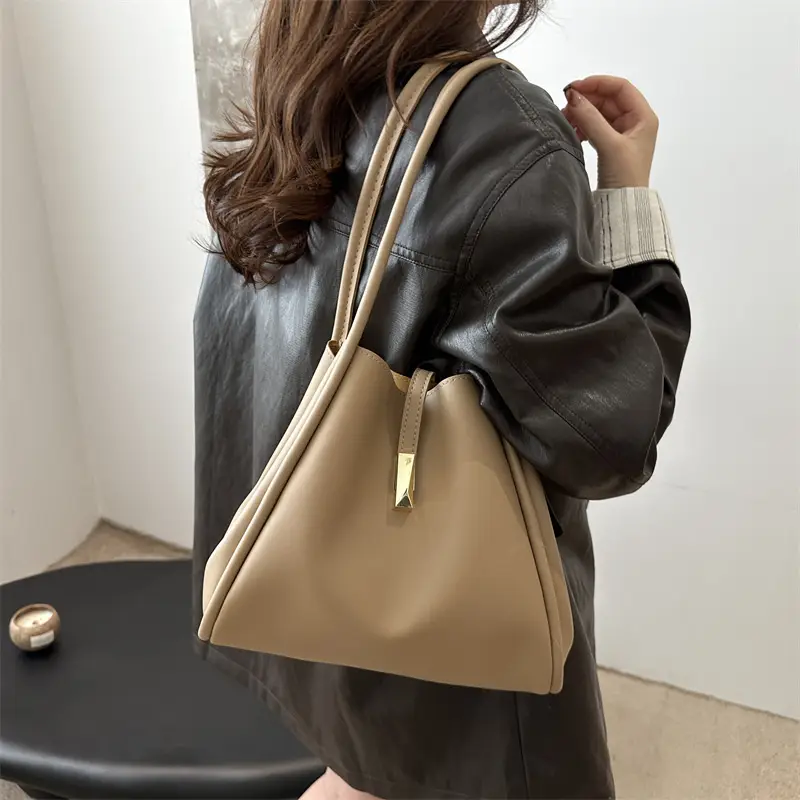 Black Leather Tote Bag for Women 2024 New Arrival