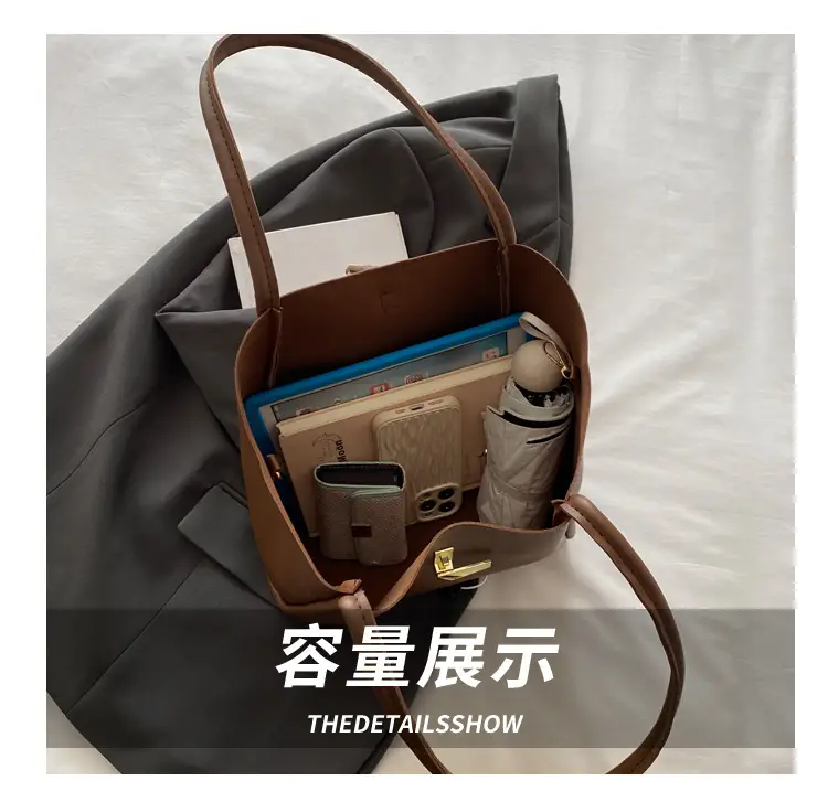 Black Leather Tote Bag for Women 2024 New Arrival — feature 6