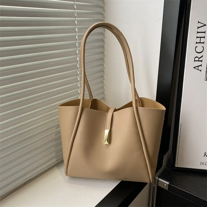 Black Leather Tote Bag for Women 2024 New Arrival