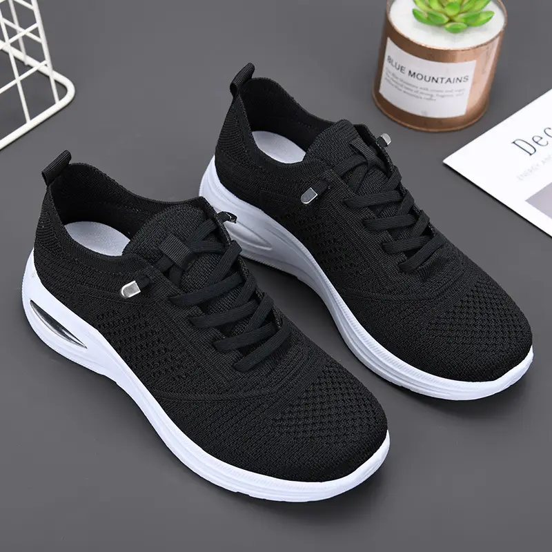 Shoes Women's 2025 New Foreign Trade Women's Shoes Casual Lace-up Socks Subnet Shoes Soft Sole sneaker Women - Image 6