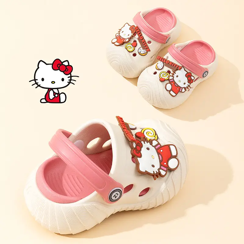 Sanrio Hello Kitty Cartoon Slippers for Girls Pink Non-Slip