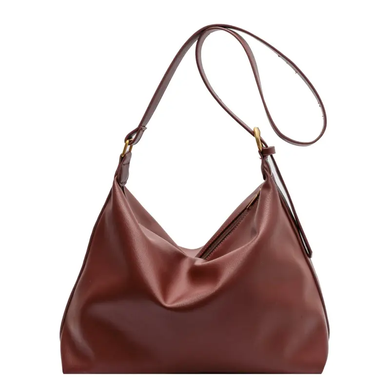 2024 Women's Large Capacity Crossbody Bag Black Leather - Image 3