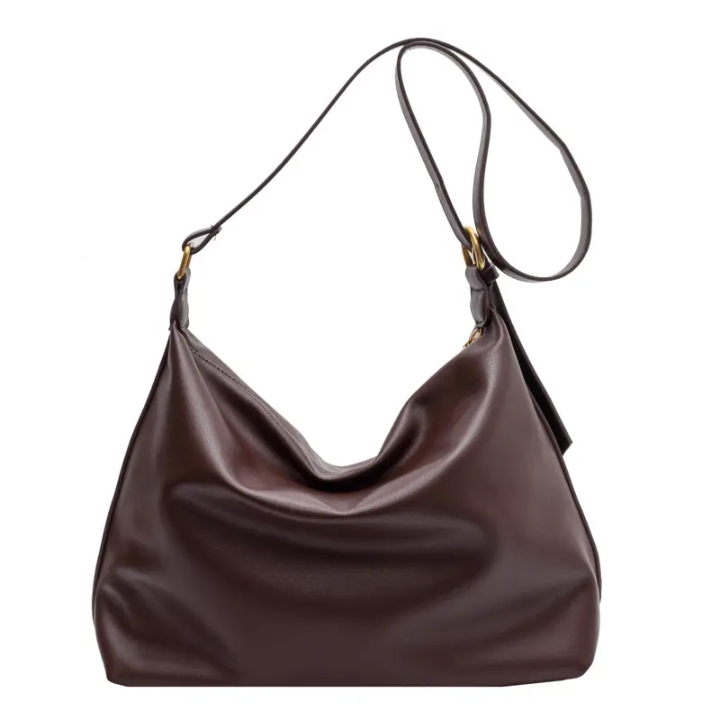 2024 Women's Large Capacity Crossbody Bag Black Leather - Image 4