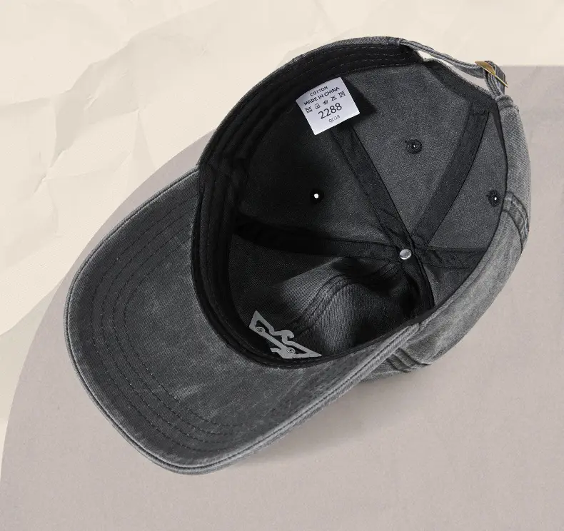 Men's Wash Cotton Retro Sun Hat with Wing Embroidery — feature 21